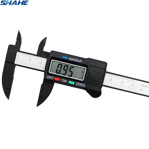 Shahe nuevo 100mm Vernier Digital calibrador electrónico gobernante fibra de carbono compuesto Vernier Calipers Micrometer herramientas de medición ► Foto 1/6