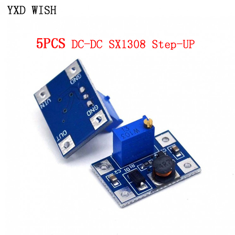 Uds DC-DC SX1308 paso ajustable módulo de potencia DC Step UP Boost convertidor ajustar la fuente de alimentación 2-24V a 2-28V 2A Kit de bricolaje ► Foto 1/3
