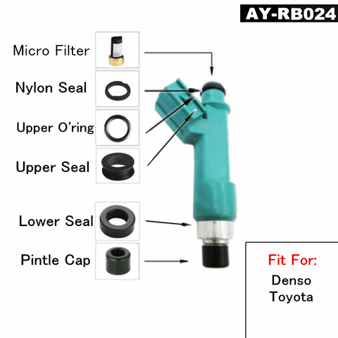 Envío gratis 10 kits de reparación de inyectores de combustible para 232500P030 2320939015 2320939075 TOYOTA LAND CRUISER PRADO 120 V6 4L (AY-RB024) ► Foto 1/4