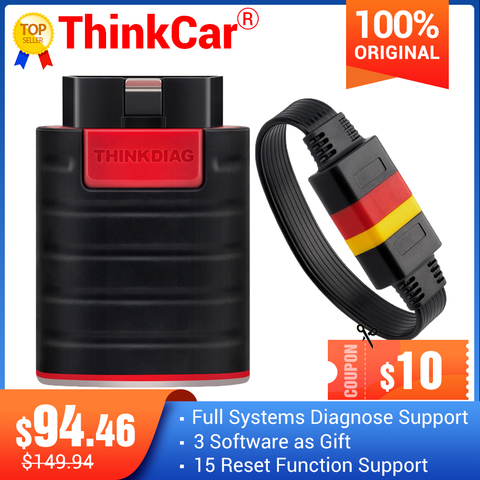 Thinkdiag-herramienta de diagnóstico con Bluetooth para coche, escáner OBD2, TPMS, lector de código TESLA, Sistema completo gratuito, PK MK808 Easydiag ► Foto 1/6