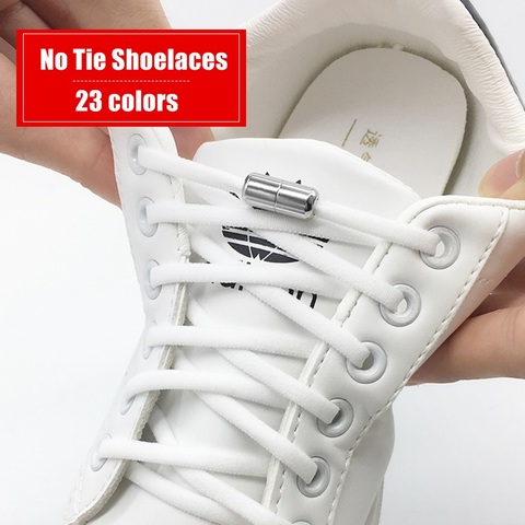 Cordones elásticos de zapatos para niños y adultos, agujetas de zapatos semicirculares para grandes y chicos, cordones de cierre de metal, disponibles en diferentes colores ► Foto 1/6