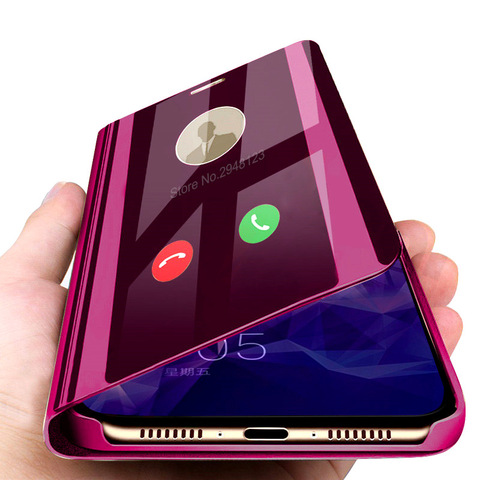 Funda abatible con espejo inteligente para móvil, carcasa de lujo para samsung a10, m31, a20, a30, a51, a71, a50, a70, galaxy a 10, 20e, 51, 30, 50, 70 s ► Foto 1/6