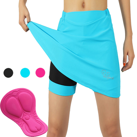 ARSUXEO-pantalones cortos de ciclismo 2 en 1 para mujer, con acolchado de Gel, de compresión, elásticos, transpirables, con ropa interior, 3 colores ► Foto 1/6