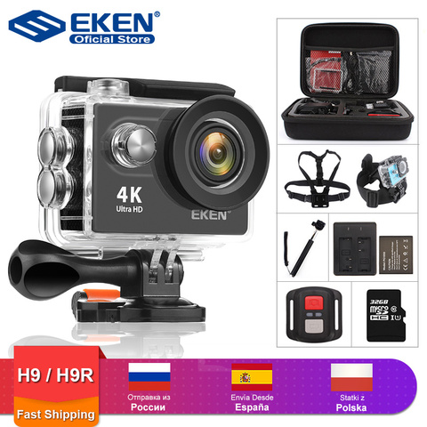 EKEN-Cámara de acción H9R H9 Ultra HD, 4K, 30fps, WiFi, 2,0 pulgadas, 170D, casco impermeable, cámaras de grabación de vídeo, cámara deportiva ► Foto 1/6