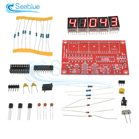 Probador de frecuencia de oscilador de cristal LED Digital, Kit de bricolaje de 5 dígitos, módulo medidor de frecuencia Digital de alta precisión, 1Hz-50MHz ► Foto 1/6