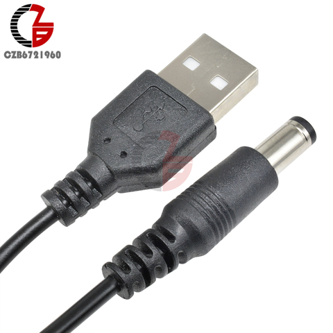 USB 2,0 macho A DC 5,5mm x 2,1mm enchufe DC Cable de alimentación hembra Cable ► Foto 1/6