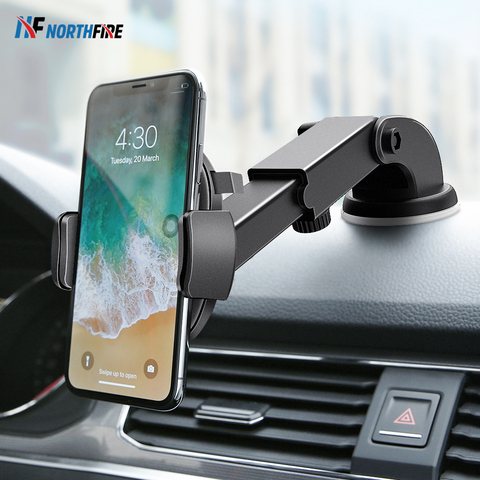 Cargador inalámbrico de coche Qi de 10W para iPhone Xr X gravedad Sucker soporte de teléfono de coche de carga rápida para Samsung S10 s9 de montaje ajustable ► Foto 1/6