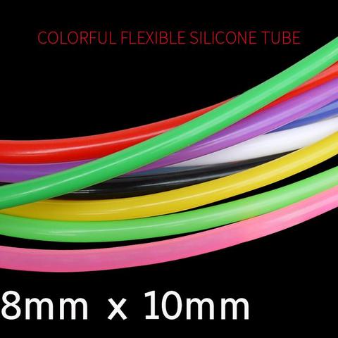 Tubo de silicona de 8x10 ID, 8mm OD, 10mm, manguera de goma Flexible, espesor de 1mm, conector de agua de grado alimenticio, para leche, cerveza ► Foto 1/6