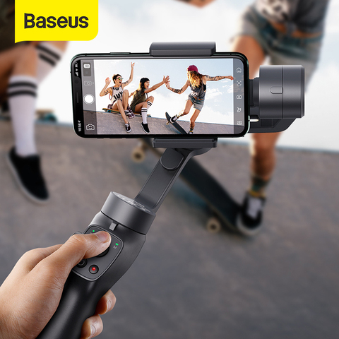 Baseus-estabilizador de cardán de mano con Bluetooth, palo de selfi para teléfono móvil, soporte de 3 ejes, modos ajustables para Cámara de Acción de iPhone ► Foto 1/6