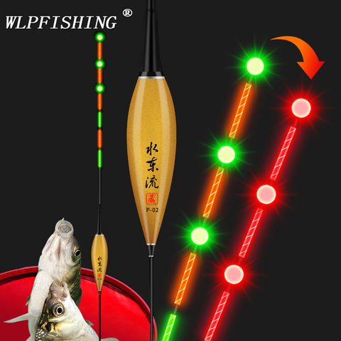 WLPFISHING-flotador de pesca eléctrico con Sensor de gravedad, flotadores luminosos LED inteligentes Ic con alto brillo, uso Dual para día y noche ► Foto 1/6