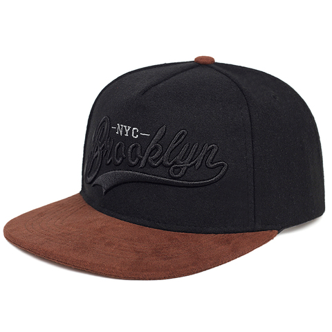 Gorra de béisbol BROOKLYN Bordado de letras para hombre y mujer, gorro plano universal a la moda, estilo hip-hop, para deportes al aire libre, novedad ► Foto 1/5