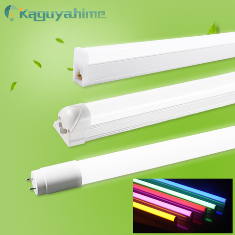 =(K)= tubo de luz LED T8 T5, 60cm, 10w, RGB, colorido CA 220v, alto brillo, 300mm, 600mm, lámpara LED T8, tubo fluorescente de controlador integrado ► Foto 1/6