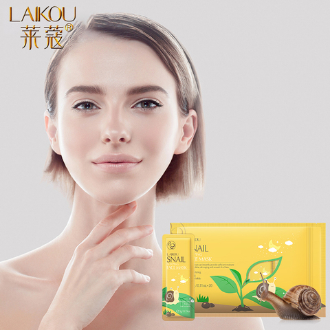 LAIKOU-mascarilla Facial de caracol para dormir, sin necesidad de lavar, cuidado de belleza Facial, portátil, viaje, casa, antiarrugas, hidratante, cuidado de la piel ► Foto 1/6