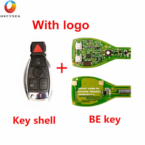 XHORSE-carcasa de llave inteligente VVDI BE Key Pro para Benz V1.5, Chip remoto PCB, versión mejorada, con logotipo, puede cambiar el Token MB BGA ► Foto 1/5