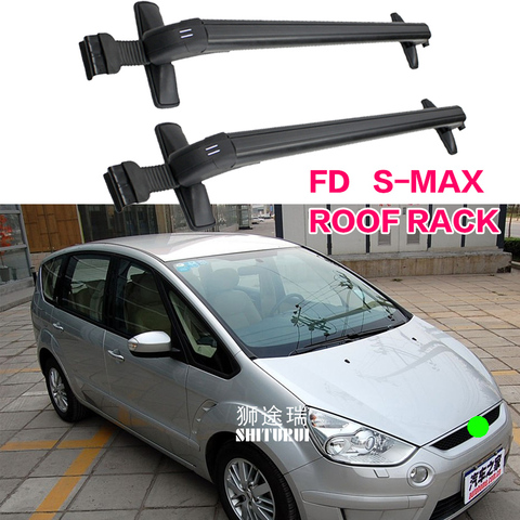 Barras de alta resistencia con bloqueo de aleación de aluminio para FORD S-MAX, portaequipajes deportivo para bicicleta, 2015 + ► Foto 1/2