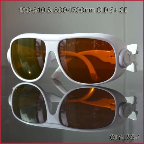 Gafas de seguridad para láser para 190-540nm y 800-1700nm 266nm... 405-450nm 532, 808, 980, 1064 1610nm láseres con sobredosis 5 + CE ► Foto 1/3