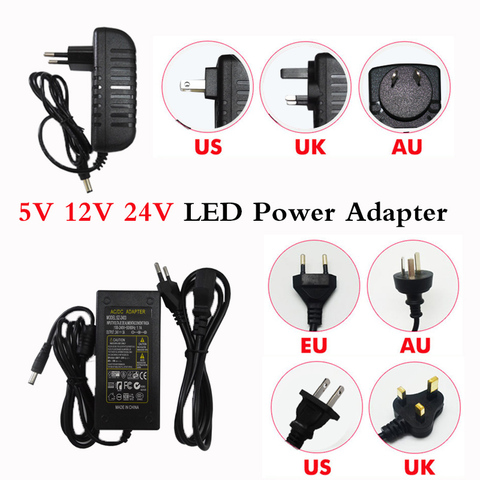 Fuente de alimentación de CC, 5V, 12V, 24V, 1A, 2A, 3A, 5V, 6A, 7A, 8A, 10A, CA de 100-240V para 5050, 3528, 5630, adaptador de cargador de tira LED ► Foto 1/4