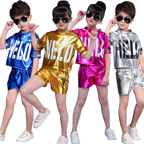 Trajes de baile de Jazz para niños, ropa brillante para el Día de los niños,  Ropa de baile de Jazz, puesta en escena, vestidos infantiles para niñas,  conjunto de pantalón - Historial