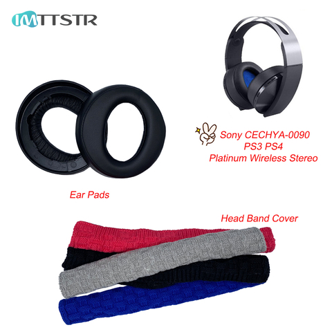 IMTTSTR-almohadillas para las orejas CECHYA-0090 para SONY PlayStation PS3 PS4, auriculares estéreo inalámbricos de platino, cubierta para las orejas, piezas de repuesto ► Foto 1/1