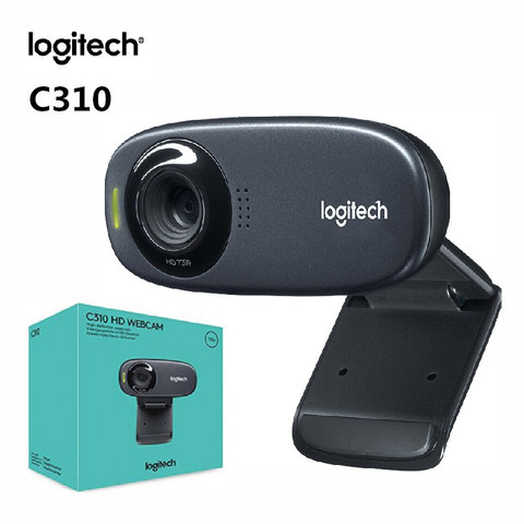 Logitech-cámara Web C310 HD para ordenador, videocámara de videoconferencia con micrófono incorporado, enfoque automático, 720P, para PC y Notebook ► Foto 1/6