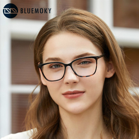 BLUEMOKY Rectangular gafas de lectura para los hombres las mujeres Anti-Luz Azul bloqueo computadora de juegos óptica gafas para hipermetropía ► Foto 1/6