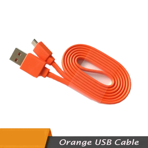 Cable de alimentación USB para JBL Charge 3 + Flip3 Flip2, cargador de alimentación naranja para Altavoz Bluetooth, Cable de carga de línea de fideos ► Foto 1/6