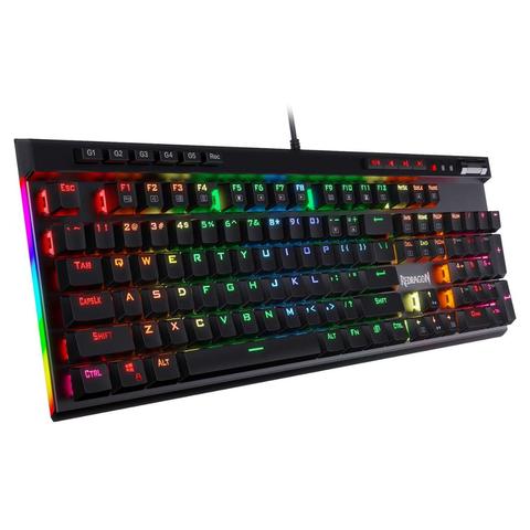 Redragon K580 VATA, Teclado mecánico para jugar con retroiluminado con LED RGB, 104 teclas, teclas Anti-Ghost, Macro, interruptores azules para jugadores DOTA 2 ► Foto 1/6