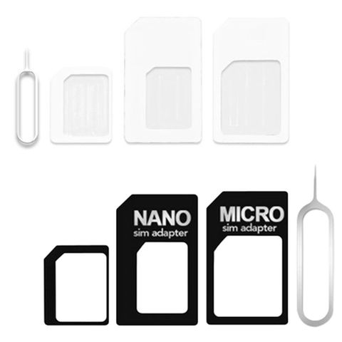 Convertir tarjeta Nano SIM 4 en 1 A Adaptador Micro estándar para iphone, samsung 4G LTE, enrutador inalámbrico USB ► Foto 1/6