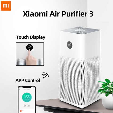 Xiaomi-Purificador Mi Air Purifier 3 Mijia, limpiador de formaldehído, purificador automático de aire para el hogar, detector de humo, filtro Hepa, control con aplicación remota ► Foto 1/6