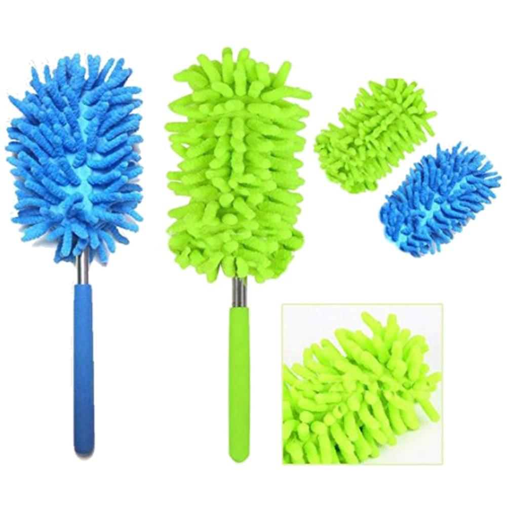 Cepillo de limpieza para el hogar, plumero de microfibra telescópico  extensible, limpiador para el hogar y el coche, mango de polvo - AliExpress