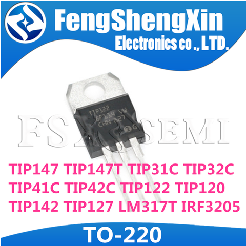 10 unids/lote TIP147 TIP147T TIP31C TIP32C TIP41C TIP42C TIP122 TIP120 TIP142 TIP127 LM317T IRF3205 Transistor Darlington a-220 ► Foto 1/6