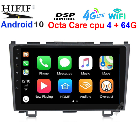 Reproductor Multimedia con Android 10 y navegación GPS para Honda, autorradio 1 DIN con reproductor de vídeo, 4 + 64G, para Honda CRV CR-V 3 RE 2006 2007 2008 2010 2012 ► Foto 1/6