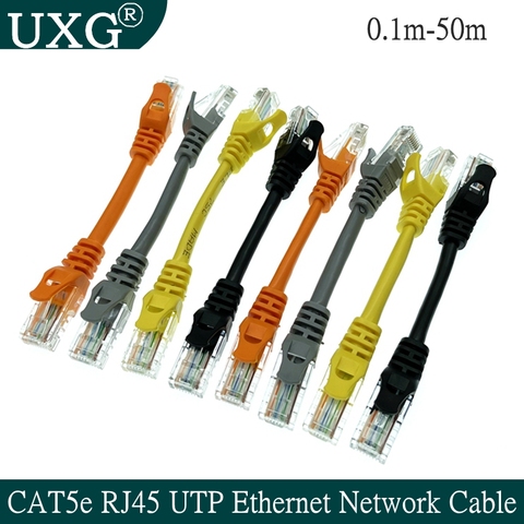 10cm 30cm 50cm CAT5e Ethernet UTP red Cable macho a macho Gigabit Cable de parche RJ45 par trenzado GigE Lan Cable 1m 2m 30m ► Foto 1/5
