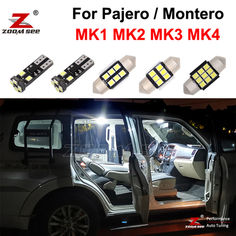 Perfecto blanco bombilla LED interior luz interior kit para Mitsubishi Pajero Montero Shogun y deporte 1, 2, 3, 4 MK1 MK2 MK3 MK4 (90-20) ► Foto 1/6