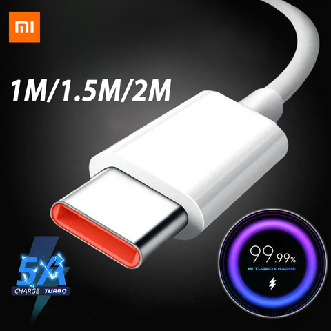 Original tipo C Xiaomi cargador de Cable Turbo carga rápida para el Poco M3 X3 NFC F2 Mi 11 9 negro tiburón 3 Redmi Nota 10 K30 TipoC 1M 2 M ► Foto 1/6