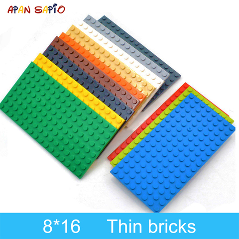 Uds DIY bloques de construcción delgada cifras ladrillos 8x16 puntos 12Color educativos creativos tamaño Compatible con 92438 juguetes para los niños ► Foto 1/6