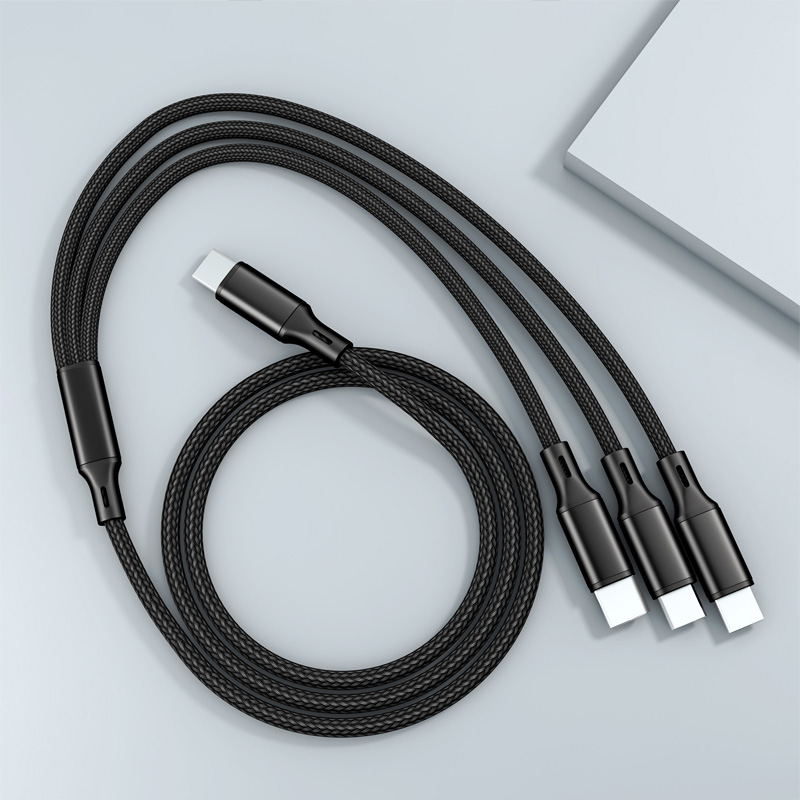 Cable Usb Tipo C 3 en 1, Cable Micro Usb de 8 pines, cargador de carga rápida Usbc para teléfono, tableta, Tipo C, 3 en 1 ► Foto 1/6