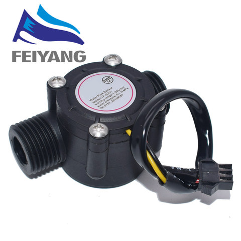 1 Uds sensor de Flujo de Agua medidor de flujo sensor de flujo de Hall de control de agua 1-30L/min 2.0MPa YF-S201 ► Foto 1/2