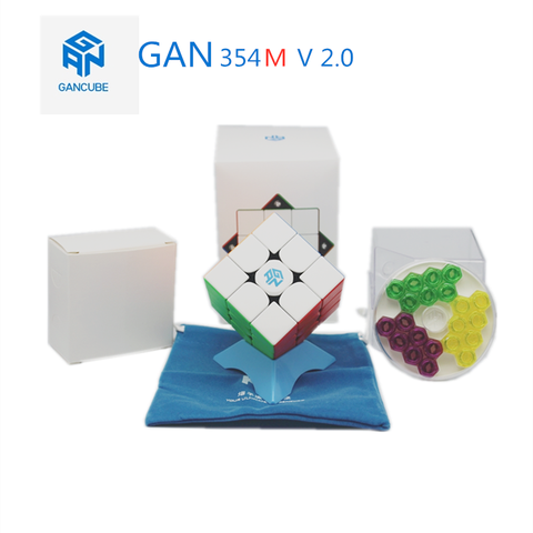 Cubos GAN 3x3 Velocidad Profesional gan 354 M V2 stickerless 3x3 velocidad cubo GANs 354 V2 M 3x3x3 magnético cubo mágico GAN354 M V2.0 cubo de velocidad GAN cube 3x3 cubo magico GAN ► Foto 1/6