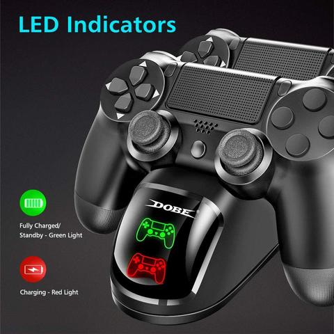 Cargador de soporte de estación de carga rápida con mango USB Dual para PS4/PS4 Delgado/PS4 Pro controlador de juegos Joypad Joystick ► Foto 1/6