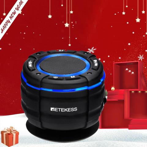 Retekess-Altavoz Bluetooth TR622 IPX67, impermeable, altavoz inalámbrico de ducha, altavoz portátil para coche con Radio FM y ventosa ► Foto 1/6