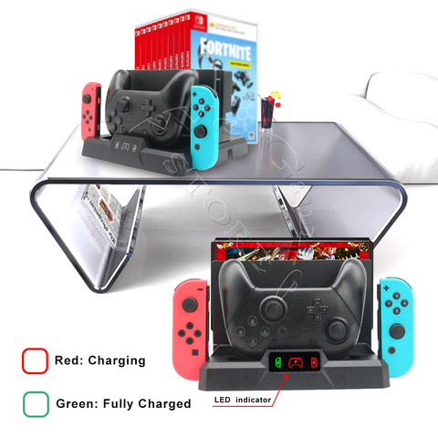 Soporte de almacenamiento para Nintendo Switch, 10 sostenedor de discos Joycon y cargador Pro, accesorios de juego ► Foto 1/6