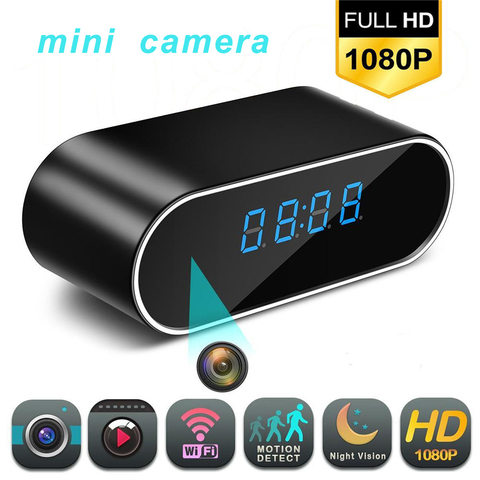 Reloj de sobremesa con cámara, minicámara Full HD 1080p, Micro vídeo secreto, Wifi, IP, visión nocturna, Sensor de movimiento, Secreta ► Foto 1/6