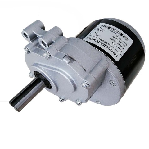 Motor de cepillo de baja velocidad de 250w 24v 75rpm o 120rpm, eje más largo de 44mm, diámetro del eje 17mm, silla de rueda motor cepillado de engranaje de CC usado, ► Foto 1/6