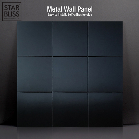 Panel de pared en mosaico de Metal 3D, papel tapiz autoadhesivo, impermeable, antisuave, para dormitorio, suelo, azulejos de cerámica, pegatinas de pared ► Foto 1/6