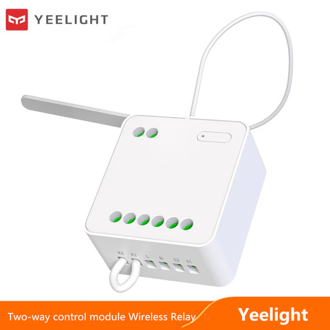 Yeelight-Módulo de control de vía dual para xiaomi Mijia APP mihome, controlador de Relé inalámbrico, interruptor inteligente de 2 canales ► Foto 1/6