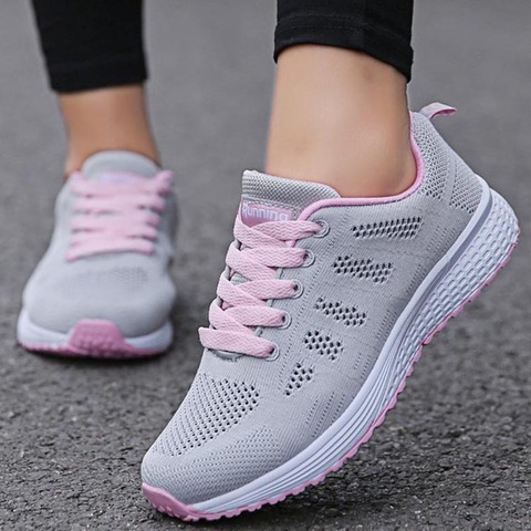 Zapatillas de deporte con plataforma para mujer, zapatos vulcanizados a la moda, transpirables ► Foto 1/6