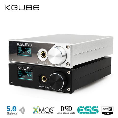 KGUSS D6 DAC USB XMOS ES9018K2M decodificador de audio DSD Bluetooth CSR8675 5,0 APT-X amplificador de auriculares ► Foto 1/5