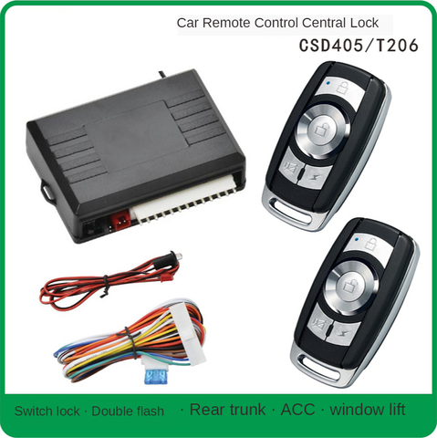 CAD405/T206 sistema de entrada sin llave de coche Universal 12V Kit Central remoto de coche Anti-robo con cerradura de la puerta controladores remotos ► Foto 1/6