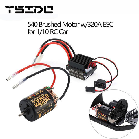 Motor cepillado para coche todoterreno teledirigido, 55T, 45T, 35T, w/ 60A, ESC, 540, trepador, Traxxas, TRX4, Axial SCX10, 1/10 ► Foto 1/5